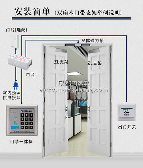1門禁電插鎖工作原理,電子門禁電插鎖系統安裝維修圖